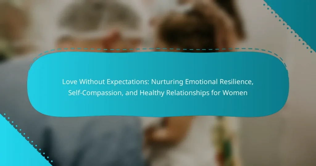 Love Without Expectations: Nurturing Emotional Resilience, Self-Compassion, and Healthy Relationships for Women
