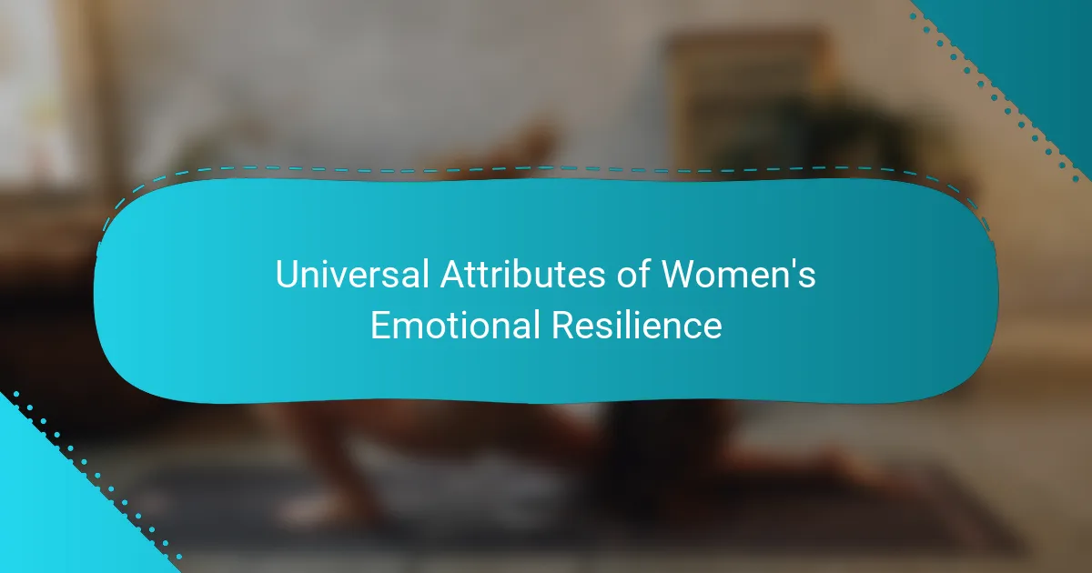 Universal Attributes of Women's Emotional Resilience