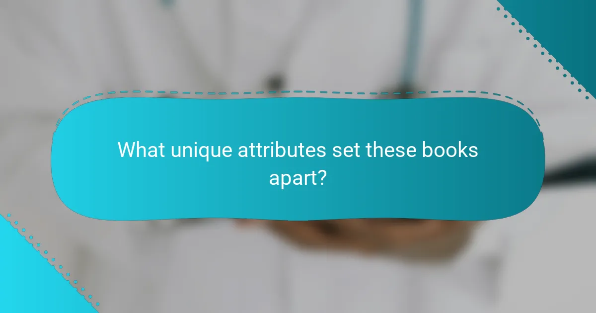What unique attributes set these books apart?